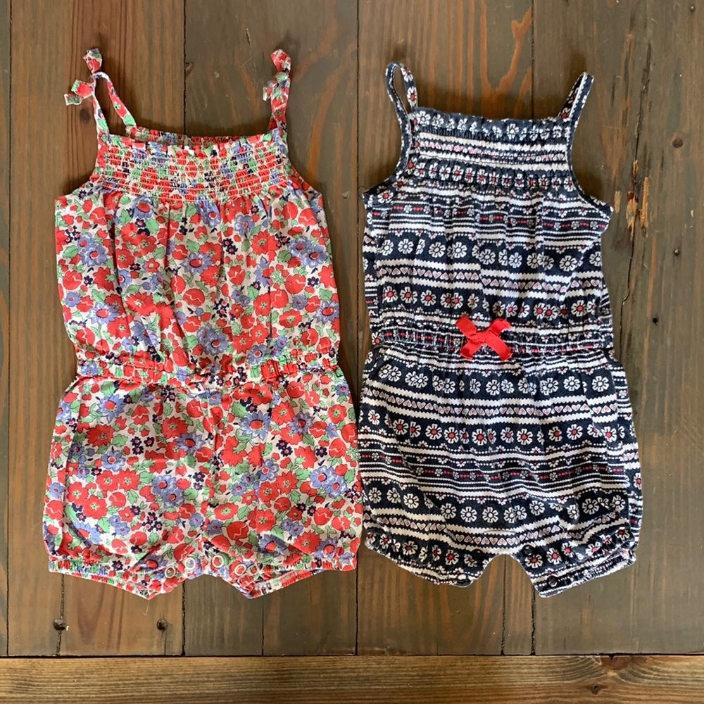 Set of Two Floral Rompers